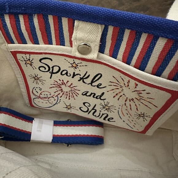 NWT BRIGHTON Red White And You Mini Canvas Tote Crossbody Bag - Picture 5 of 7